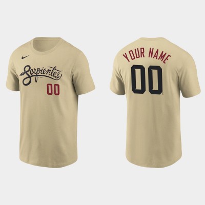 Arizona Diamondbacks Custom Men's Nike 2021 City Connect MLB TShirt Gold